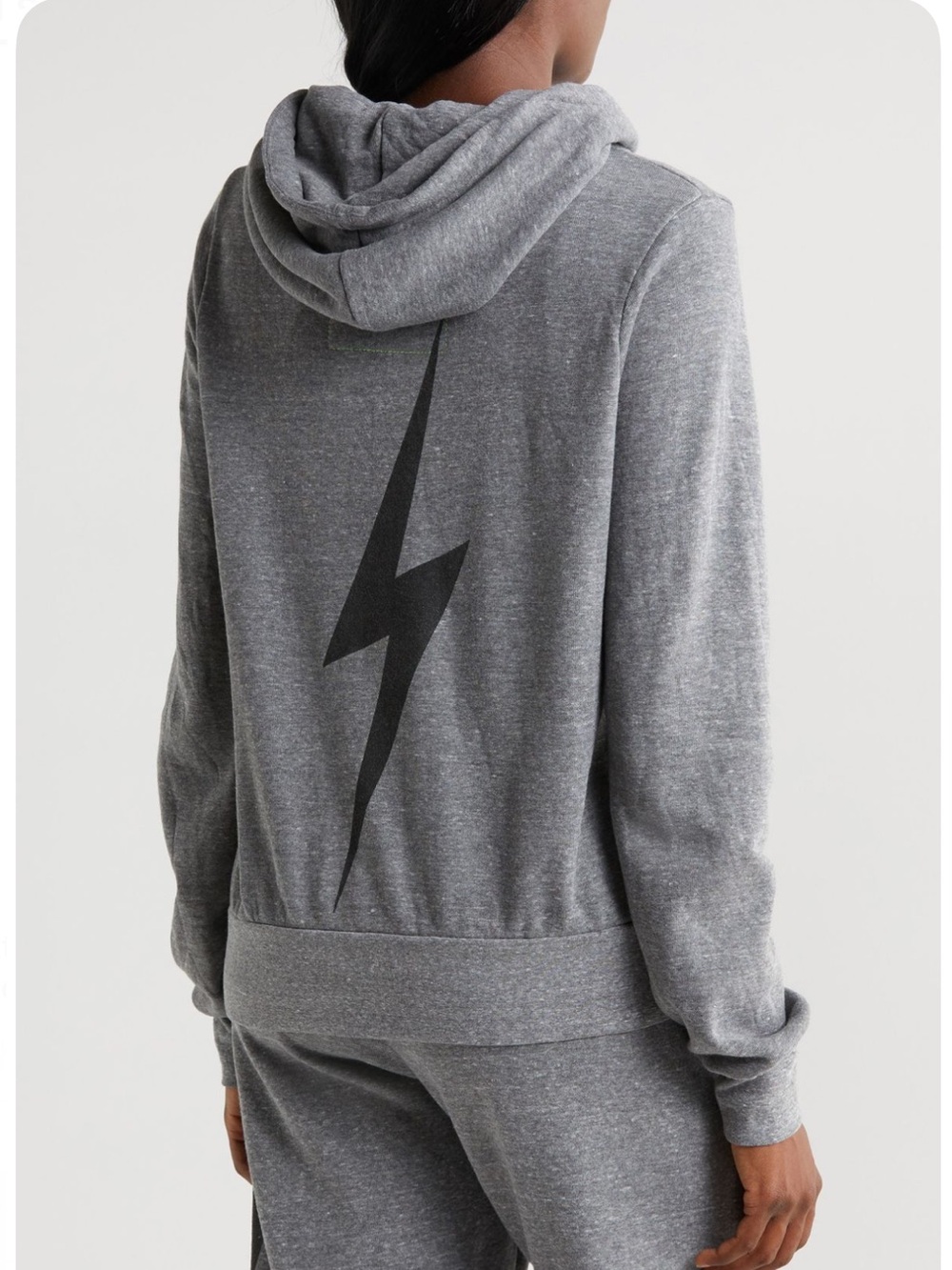 Aviator nation authentic grey bolt full zip hoodie women’s xs